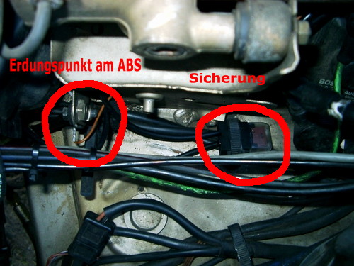 Massepunkt und Sicherung